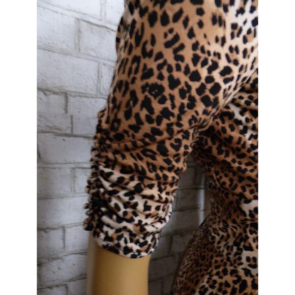 $332 Nanette Lepore Leopard Print On The Prowl Silk Jersey Dress 0 NEW - Picture 11 of 16